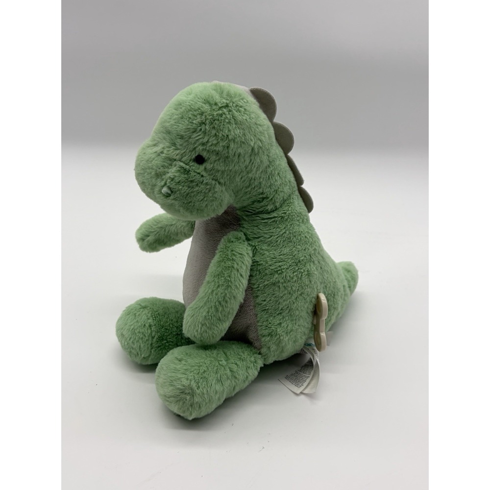 Carters Green Gray Grey Dinosaur 10" Plush Baby Wind Up Musical Moves